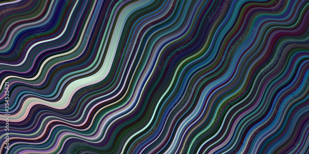 Dark Blue, Red vector texture with curved lines. Dark Blue, Red vector texture with curved lines.