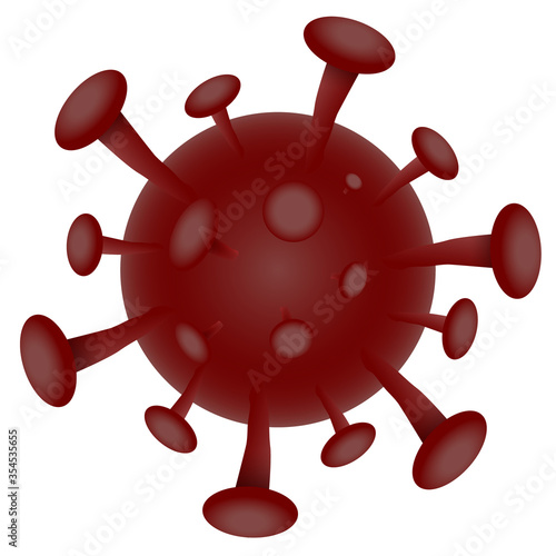 Red covid-19 and Corona virus infection vector with white background. Virus corona microbe vector. Corona virus sign disense outbreak design template.