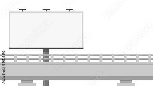 Street billboard. Billboard vector. free space for text. copy space. Road side.