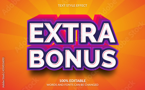Editable Text Effect, 3D Extra Bonus Text Style
