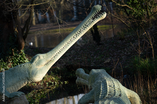 Crystal Palace Dinosaurs in Crystal Palace Park, London, England, United Kingdom photo