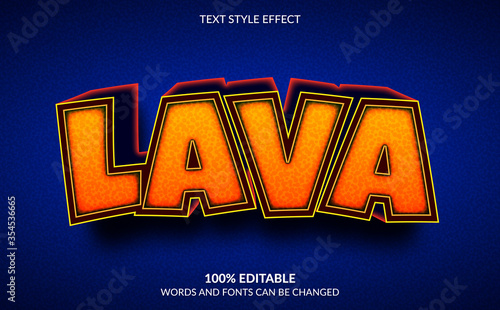 Editable Text Effect, 3D Lava Text Style
