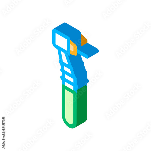 Stomatology Dentist Reamer vector isometric sign. color isolated symbol illustration