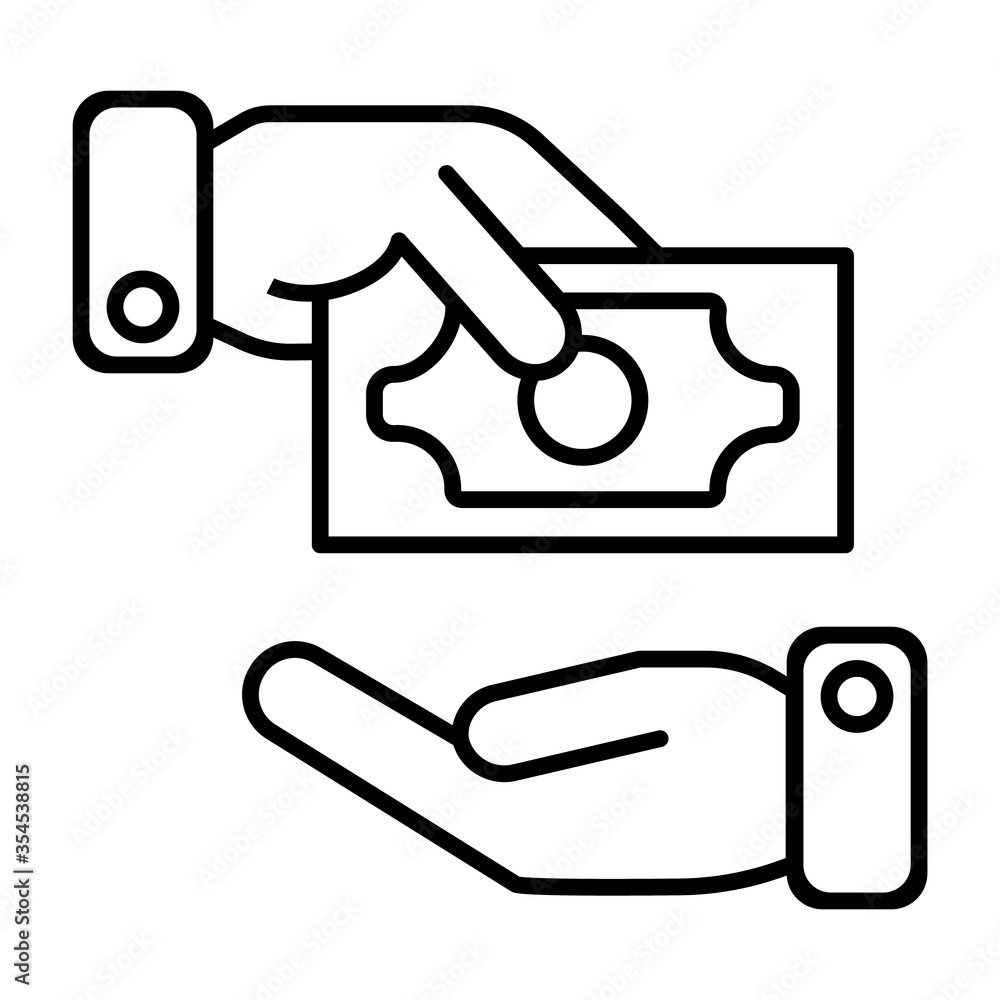 Receiving Money Icon Give Money Vector Illustration Receiving Money Icon Give Money Vector Illustration