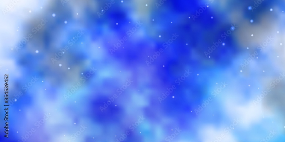 Light BLUE vector template with neon stars. Decorative illustration with stars on abstract template. Design for your business promotion. Light BLUE vector template with neon stars. Decorative illustration with stars on abstract template. Design for your business promotion.