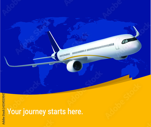 Airline Cheap Flight Ticket Booking Template for Promotional Advertising