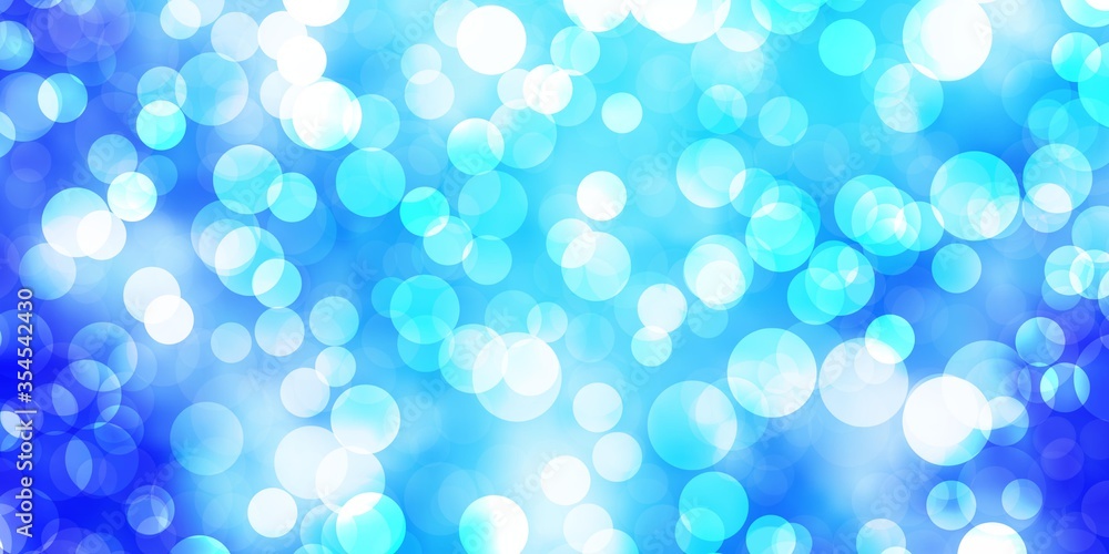Light BLUE vector layout with circle shapes. Light BLUE vector layout with circle shapes.