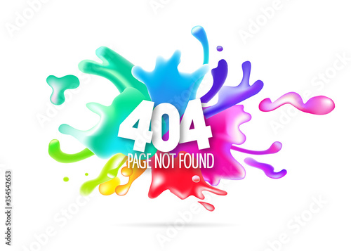 404 - page not found. Use it for print or web banner design.