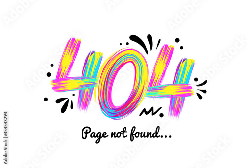 404 - page not found. Use it for print or web banner design.