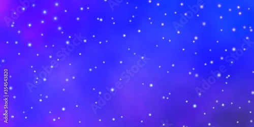 Light Blue  Red vector background with small and big stars. Blur decorative design in simple style with stars. Pattern for websites  landing pages.