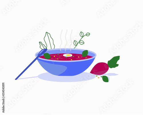 Hot veggie borsch