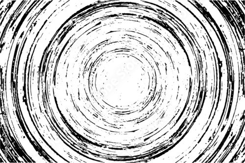 Vector stroke of grunge circular wood texture of wooden background. Grunge circular wave texture illustration.