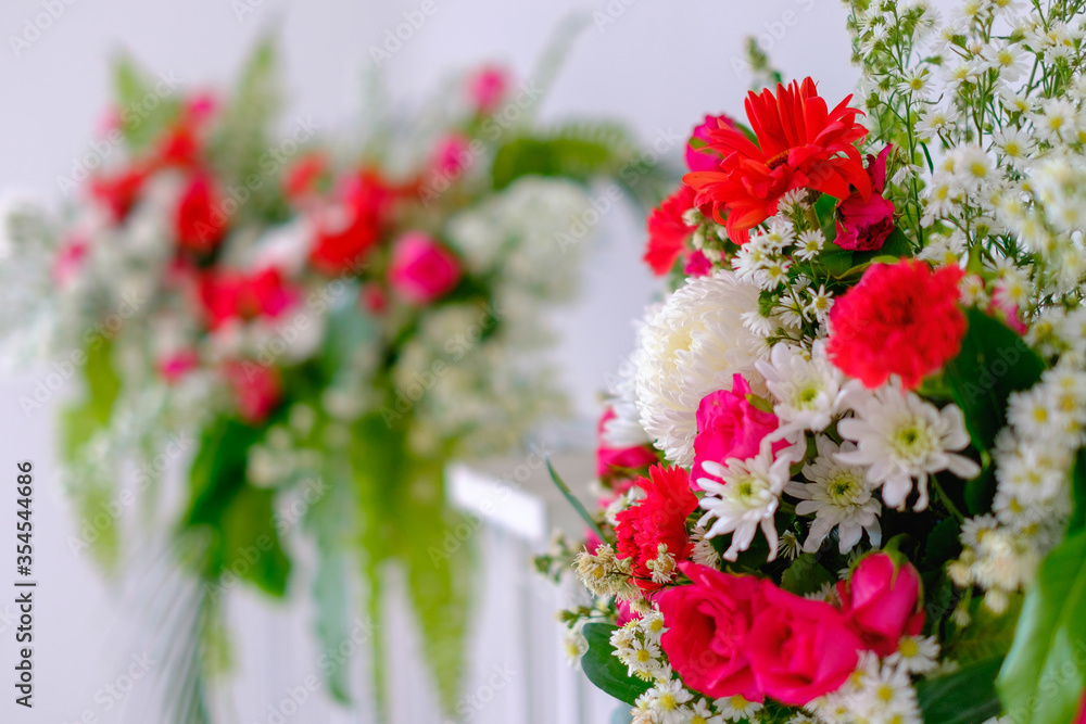 Close up of beautiful mourning event flowers Close up of beautiful mourning event flowers