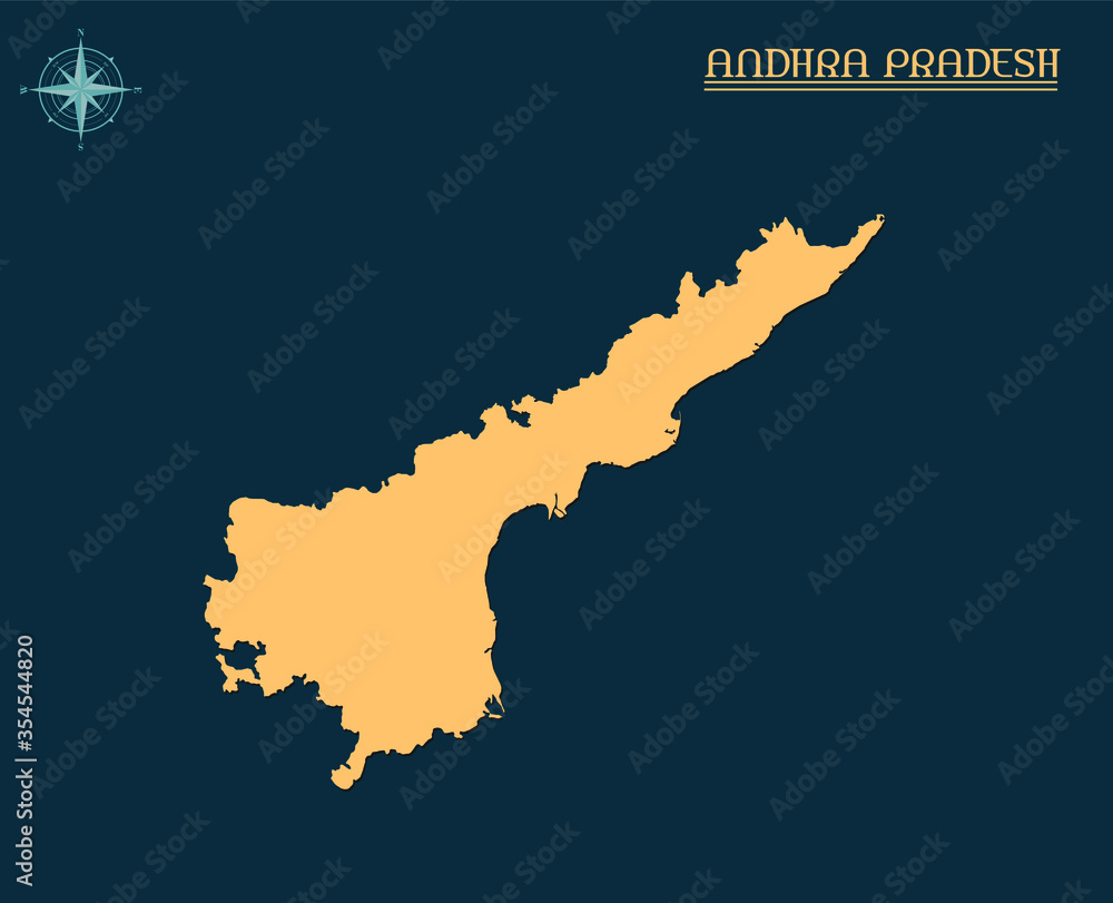 Modern map of ANDHRA PRADESH , india state map ANDHRA PRADESH , indian state infographics