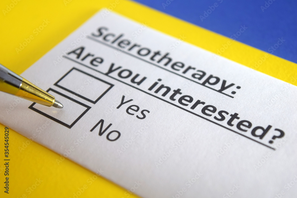 One person is answering question about sclerotherapy.
