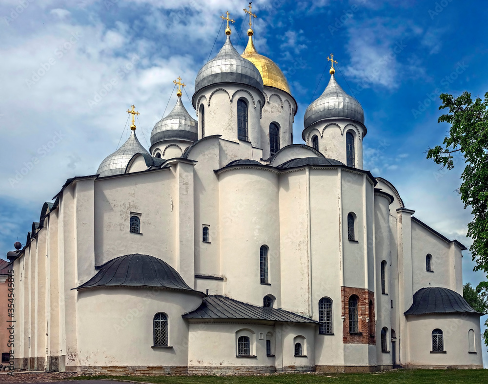 St. Sofia cathedral. Kremlin in the city of Novgorod, Russia. Years of fconstruction 1045 - 1050