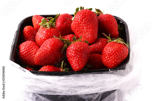 red juicy strawberries