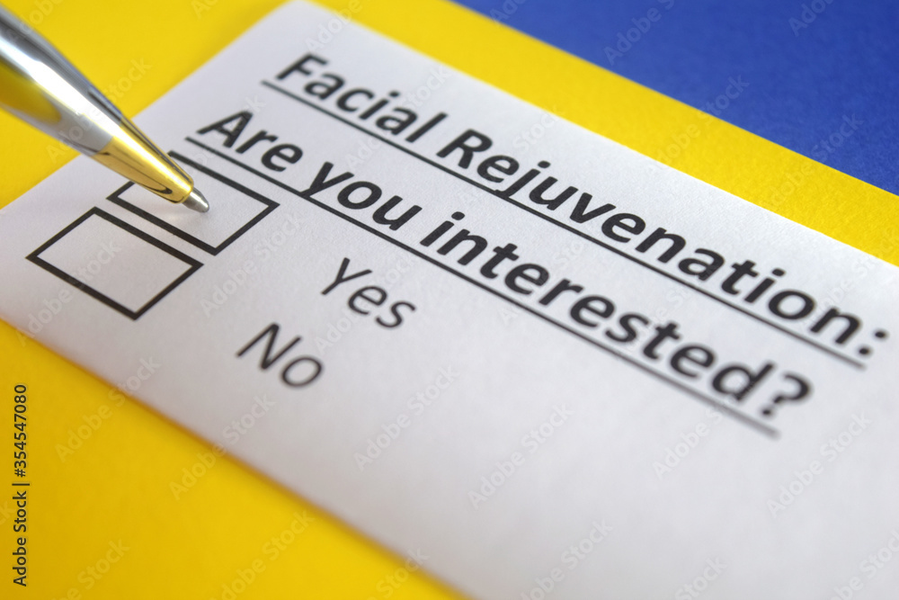 One person is answering question about facial rejuvenation. One person is answering question about facial rejuvenation.