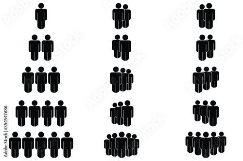 People Group Icon. Black and White EPS Vector