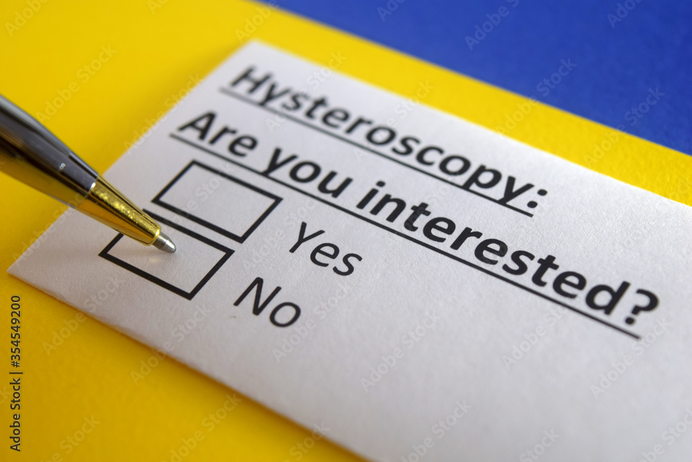 One person is answering question about hysteroscopy. One person is answering question about hysteroscopy.