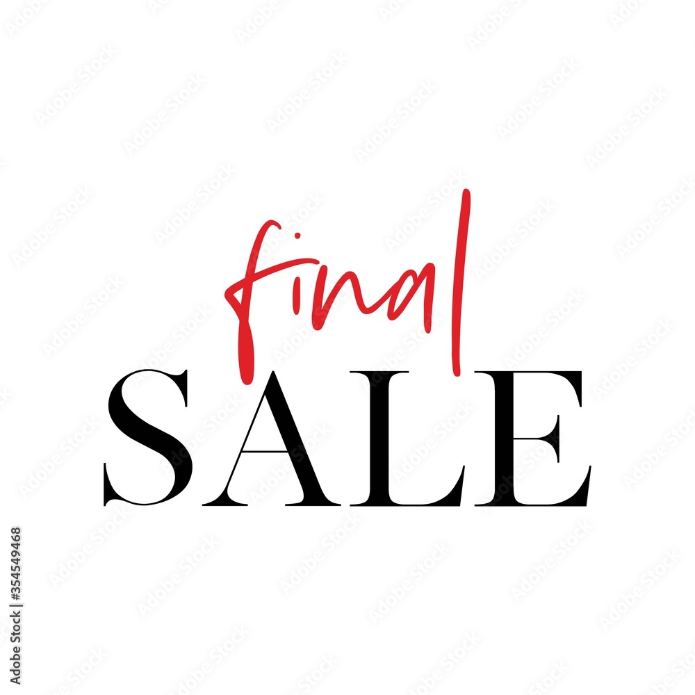 Final sale banner, stickers or tag vector design