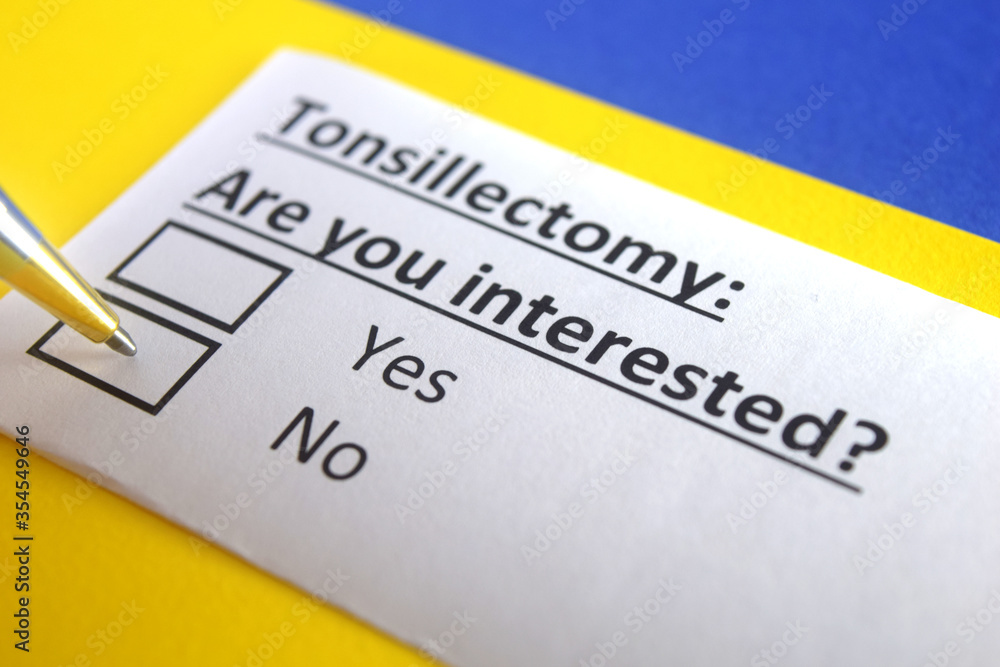 One person is answering question about tonsillectomy.