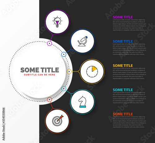 Infographic design template. Creative concept with 5 steps