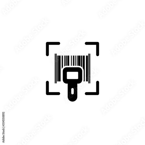 Bar Code scanner icon on isolated white background. EPS 10 vector.