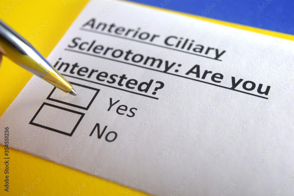One person is answering question about anterior ciliary sclerotomy. One person is answering question about anterior ciliary sclerotomy.