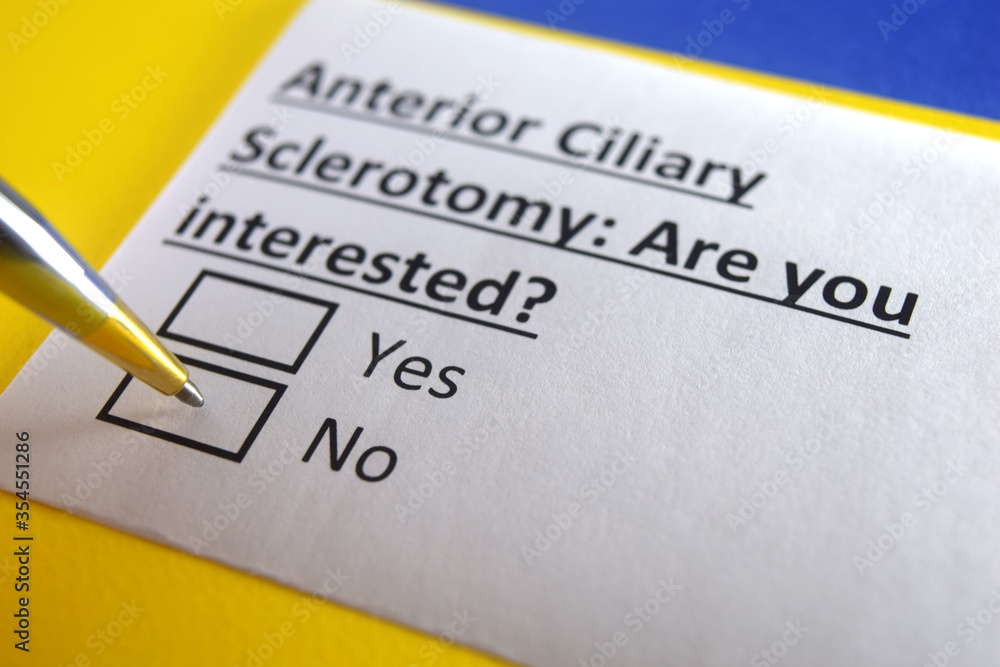One person is answering question about anterior ciliary sclerotomy. One person is answering question about anterior ciliary sclerotomy.