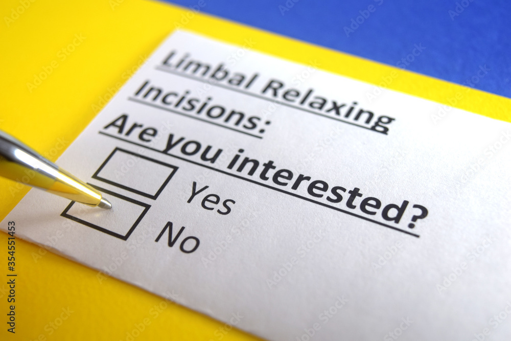 One person is answering question about limbal relaxing incisions. One person is answering question about limbal relaxing incisions.