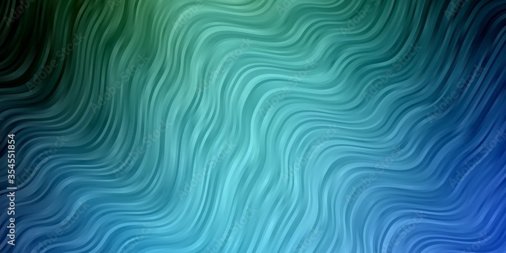 Light Blue, Green vector pattern with lines. Abstract illustration with gradient bows. Smart design for your promotions. Light Blue, Green vector pattern with lines. Abstract illustration with gradient bows. Smart design for your promotions.