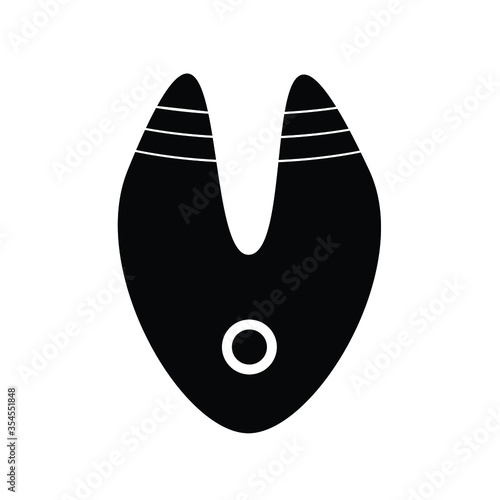 Adult Sex Toys. G-Spot C vagina Vibrator. Black and white EPS Vector