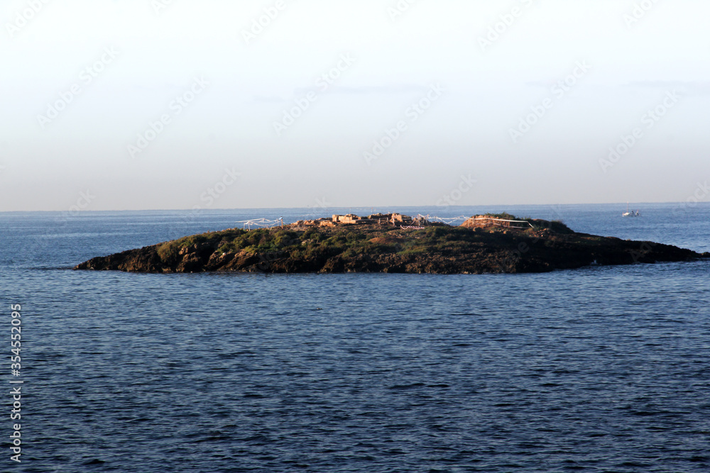 Beautiful Illot de Sa Galera. Illes Balears, Mallorca Spain. Monument archaeological 3rd and 2nd centuries BC Beautiful Illot de Sa Galera. Illes Balears, Mallorca Spain. Monument archaeological 3rd and 2nd centuries BC