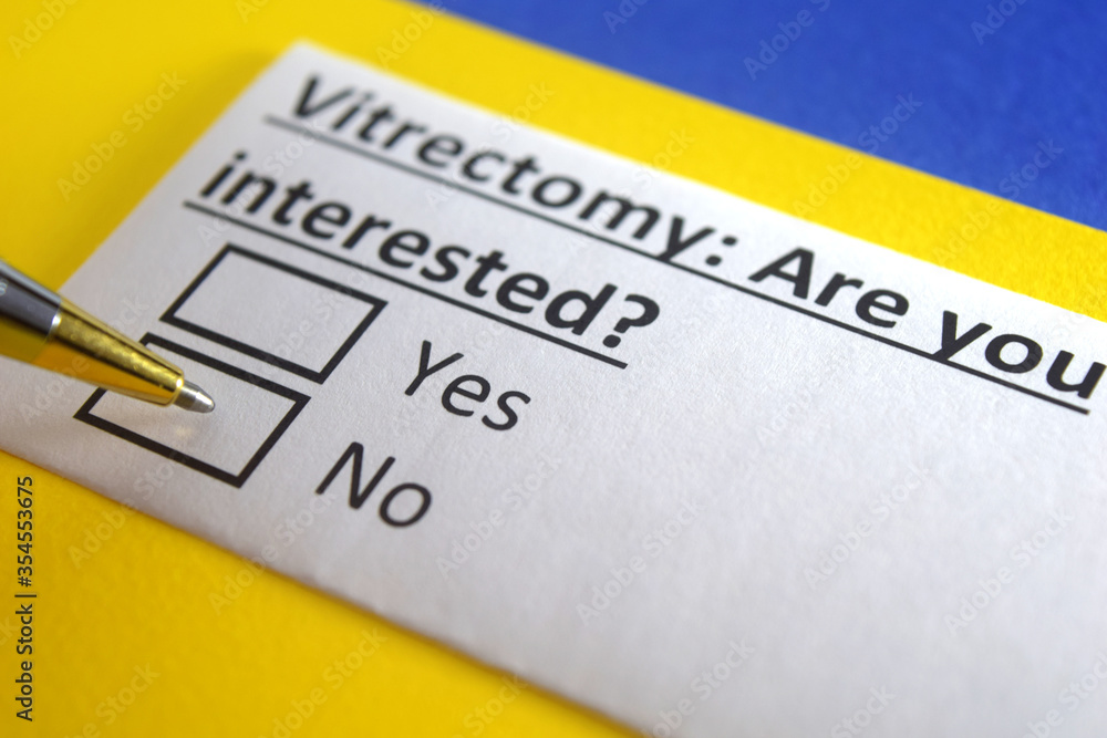 One person is answering question about vitrectomy. One person is answering question about vitrectomy.