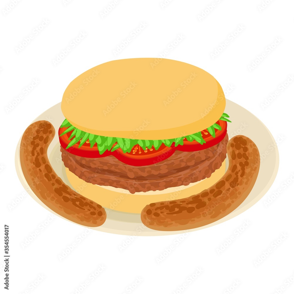 Belgian fastfood icon. Isometric illustration of belgian fastfood vector icon for web Belgian fastfood icon. Isometric illustration of belgian fastfood vector icon for web