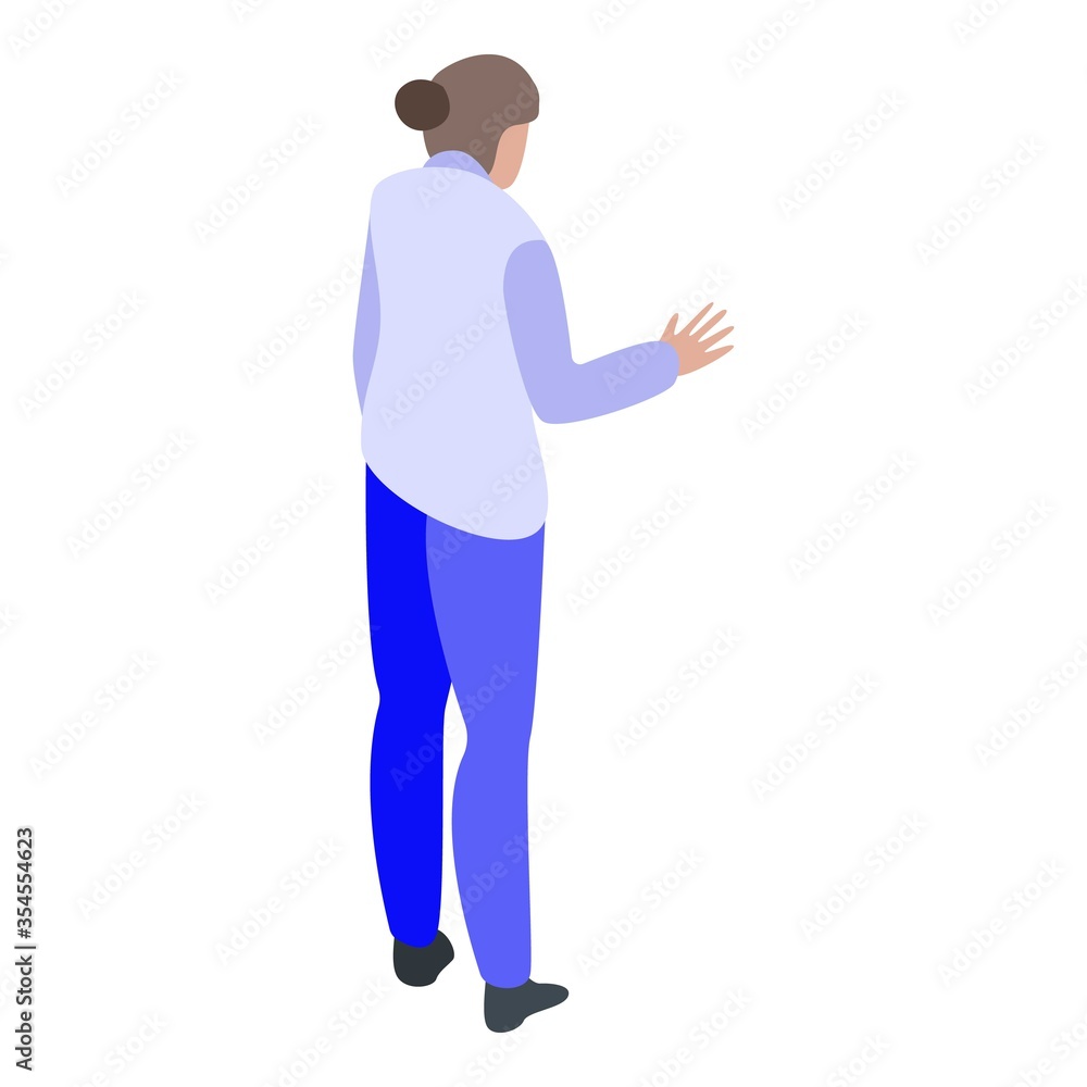 Woman witness icon. Isometric of woman witness vector icon for web design isolated on white background Woman witness icon. Isometric of woman witness vector icon for web design isolated on white background