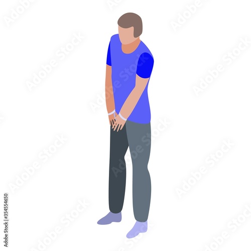 Accused man icon. Isometric of accused man vector icon for web design isolated on white background