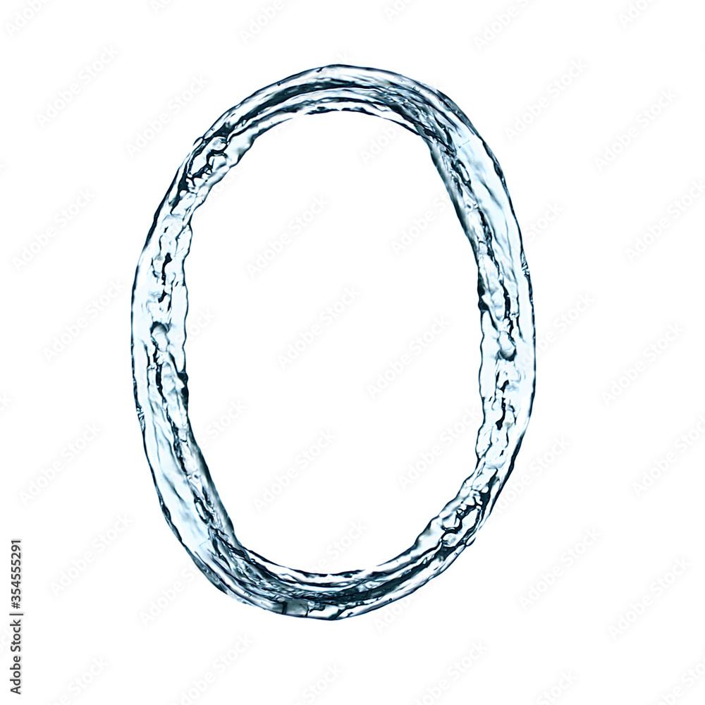 Frame made of water splash on white background, space for text