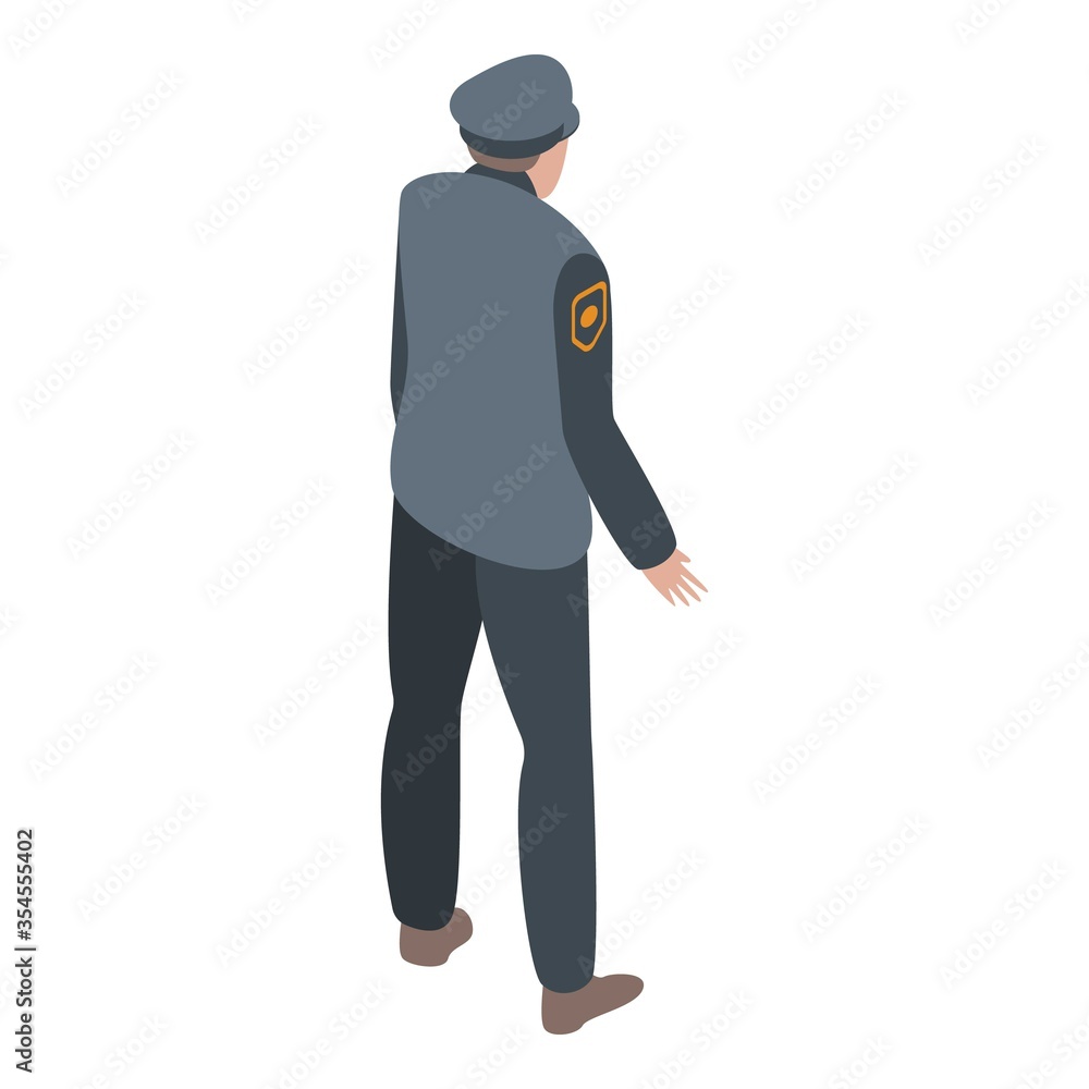 Judge guard man icon. Isometric of judge guard man vector icon for web design isolated on white background