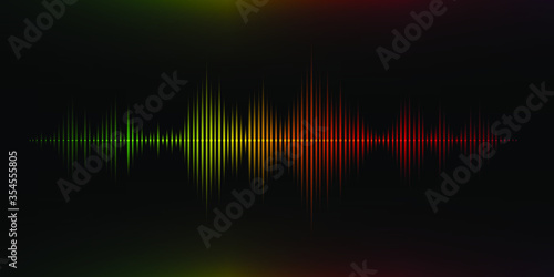 Colorful sound wave. Vector illustration.