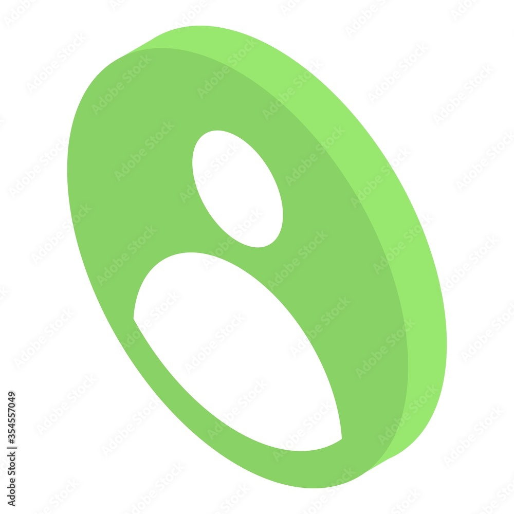 Account profile icon. Isometric of account profile vector icon for web design isolated on white background Account profile icon. Isometric of account profile vector icon for web design isolated on white background
