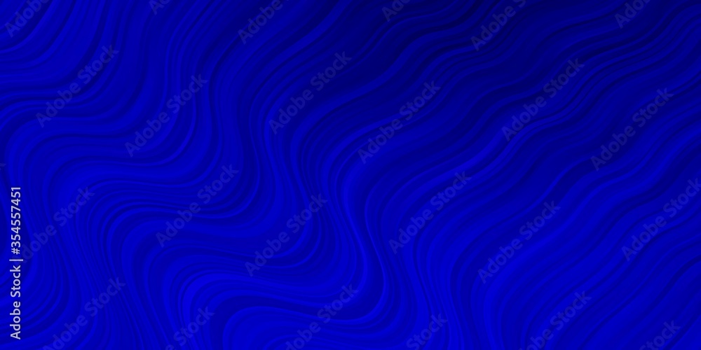 Dark BLUE vector background with lines. Colorful illustration in circular style with lines. Template for your UI design.