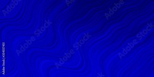 Dark BLUE vector background with lines. Colorful illustration in circular style with lines. Template for your UI design.