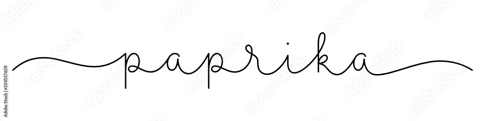 PAPRIKA black vector monoline calligraphy banner with swashes PAPRIKA black vector monoline calligraphy banner with swashes