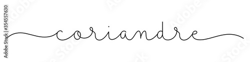 Calligraphie vecteur noir CORIANDRE