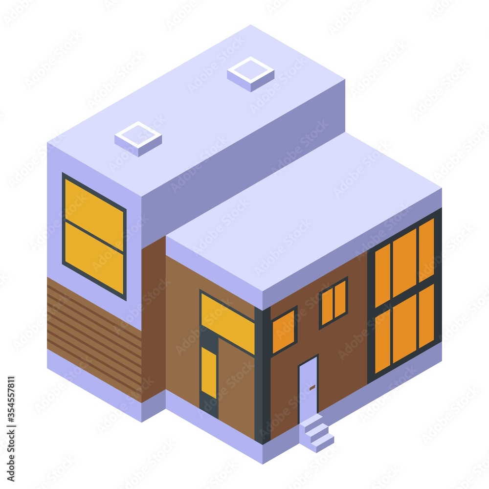 custom made wallpaper toronto digitalSummer cottage icon. Isometric of summer cottage vector icon for web design isolated on white background