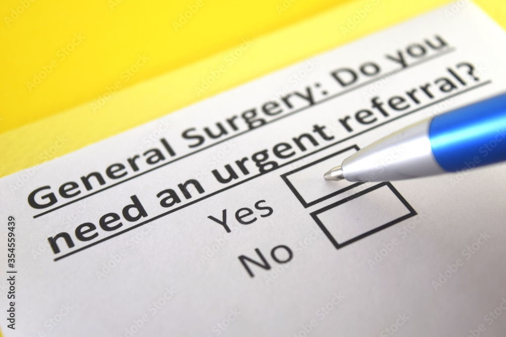 One person is answering question about general surgery. One person is answering question about general surgery.
