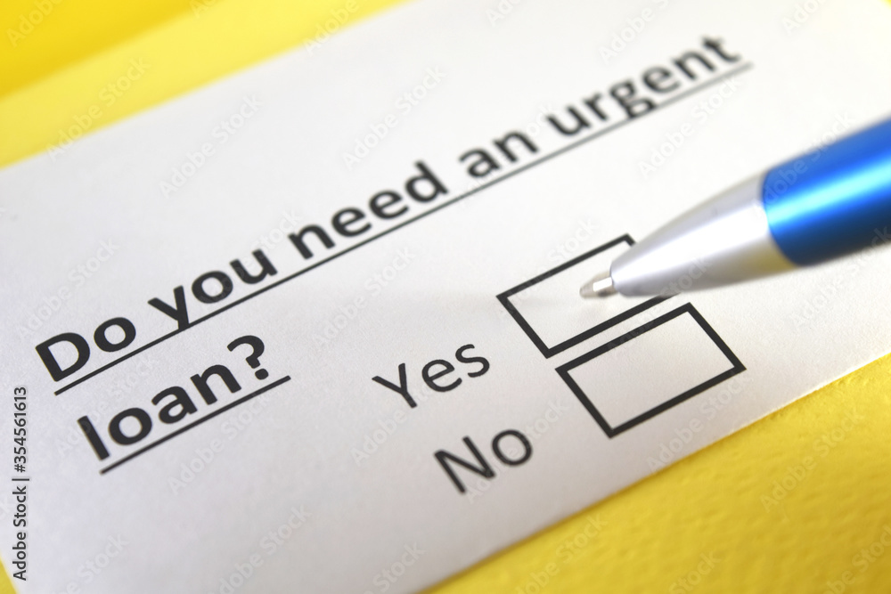 One person is answering question about loan. One person is answering question about loan.
