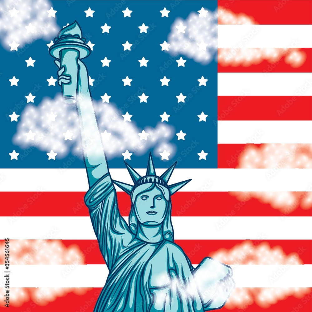 Naklejka premium Statue of liberty